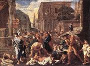 POUSSIN, Nicolas The Plague at Ashdod asg oil painting